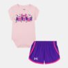 Awesome Logo -vastasyntyneen bodysuit- ja kudottu mikrokuitushortsit -setti