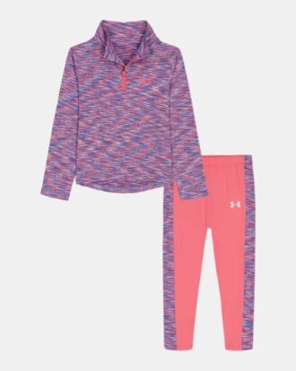Color Twist -pikkulasten ¼ vetoketjullinen takki ja leggingsit