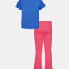 Glitter Logo & Side-Stripe Toddler Short Sleeve & Yoga Pants Set