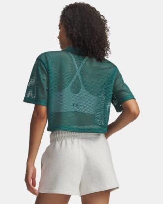 Jalkapallo Mesh Crop T-paita