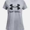 Tyttöjen UA Softball Logo Short Sleeve -lyhythihainen paita