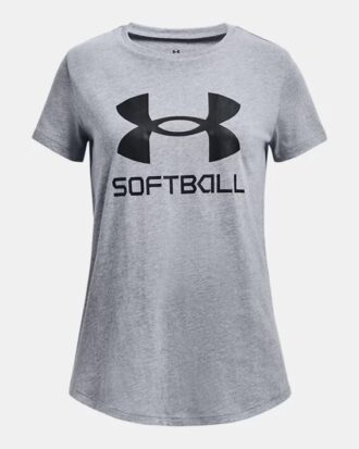 Tyttöjen UA Softball Logo Short Sleeve -lyhythihainen paita